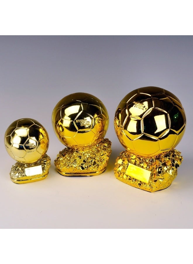 25cm/21cm/15cm Golden Football Ballon World Cup Trophy with Keychain Resin Player Award Soccer Fan Collectible Souvenir - Image 5